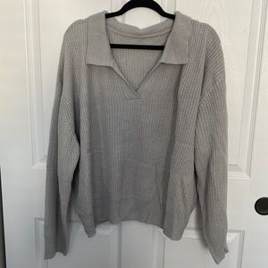 Grey collar sweater